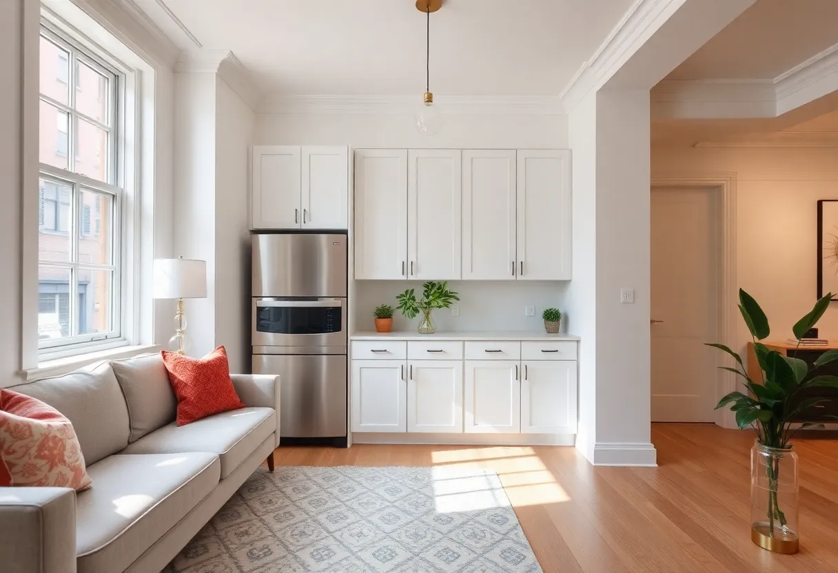 Image of a flawlessly renovated room in New York showcasing perfect finishes