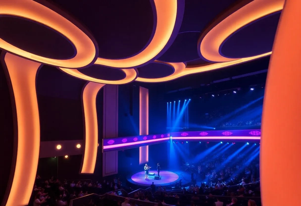 Interior of Radio City Music Hall with Sphere Immersive Sound system installed.