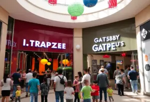 Entrance of I.FLY Trapeze and Gatsby’s Board Game Café at Samanea New York Mall
