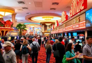 A vibrant casino scene reflecting the economic impact of the Seneca Nation in Western New York.