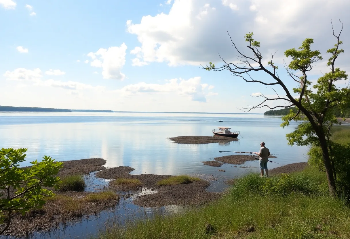 Fishing activities in Shinnecock Bay