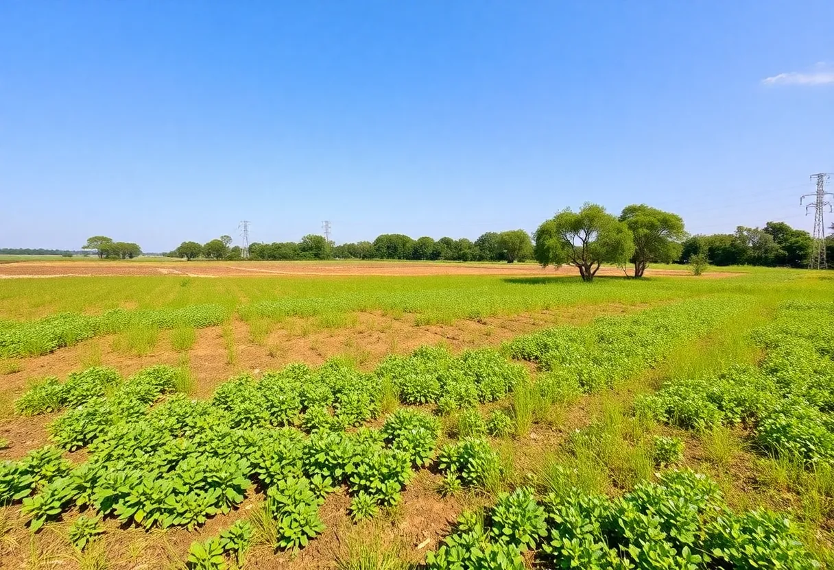 Restored natural area representing sustainable environmental remediation