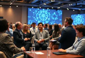 Panel discussion at the New York City Tech Summit focusing on artificial intelligence.