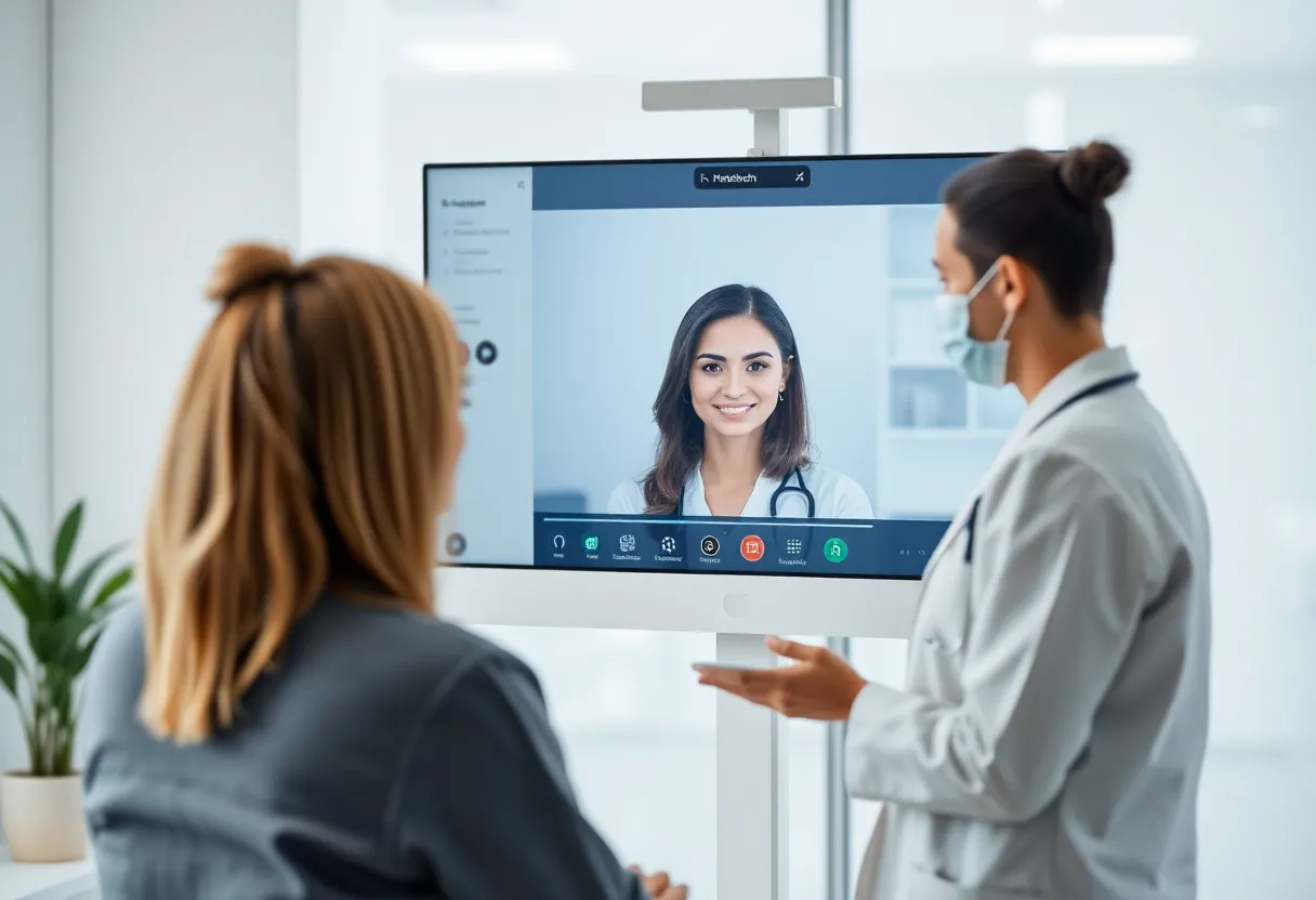 Virtual consultation on a telehealth platform