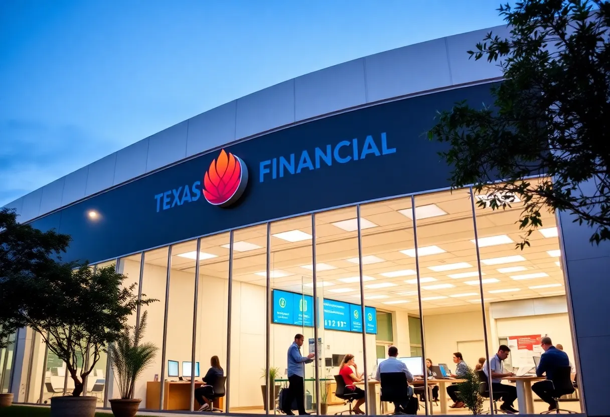 Modern banking office in Texas
