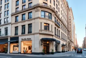 Exterior view of The Mark Hotel, Manhattan, New York.
