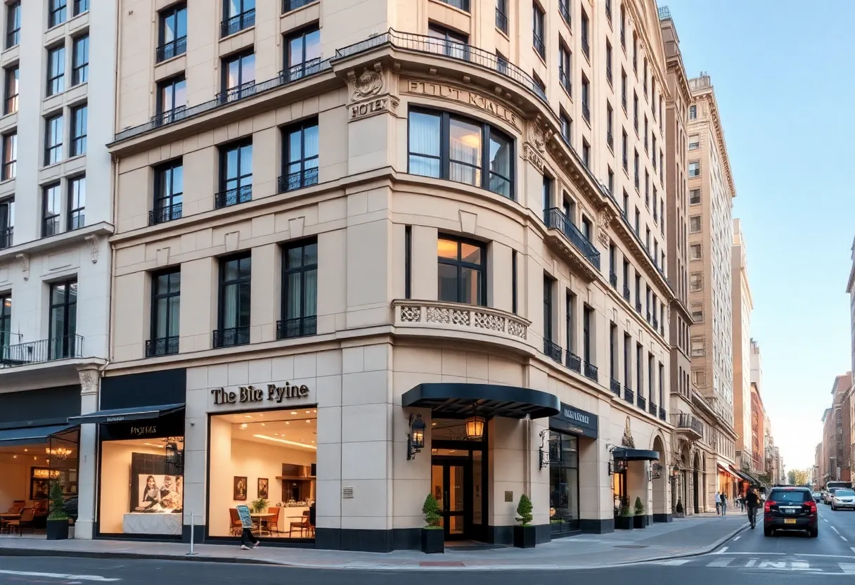 Exterior view of The Mark Hotel, Manhattan, New York.