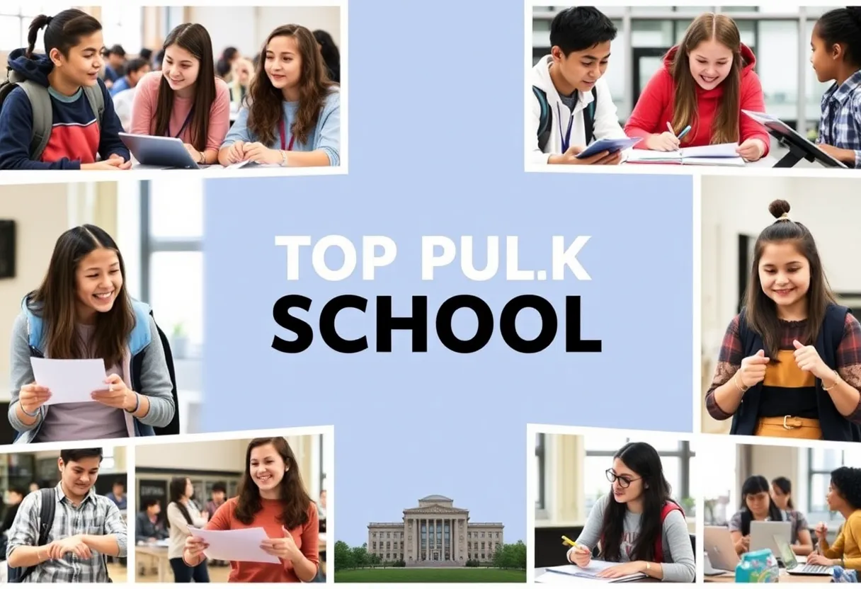 Collage of students from top public high schools in New York