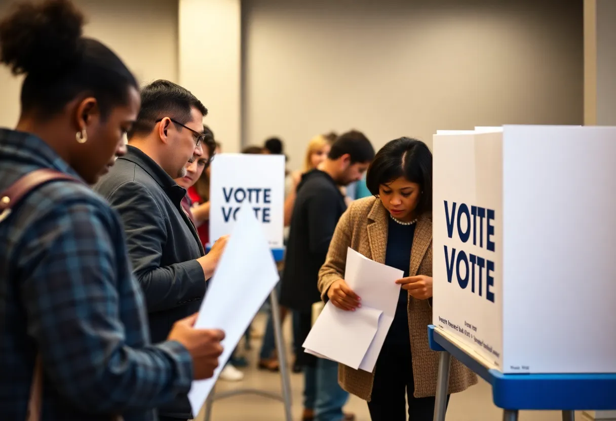 Voters at a polling station in New York City