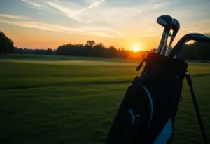 Golf course landscape showcasing the sport of golf
