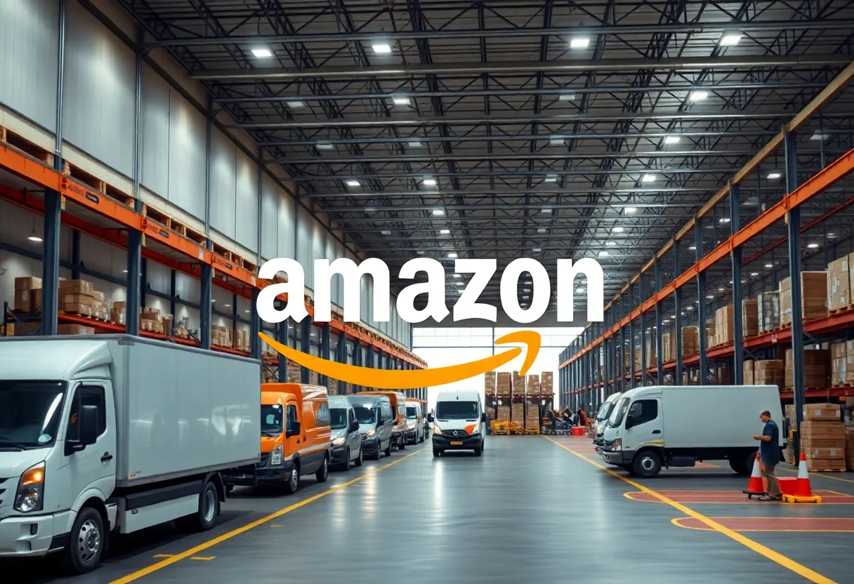 Amazon delivery facility in Pembroke, N.Y.