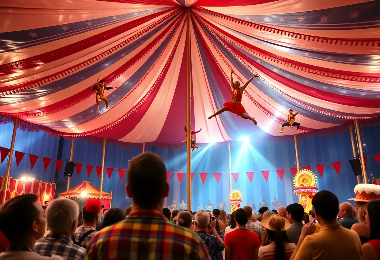 Performers at the Big Apple Circus Hometown Playground