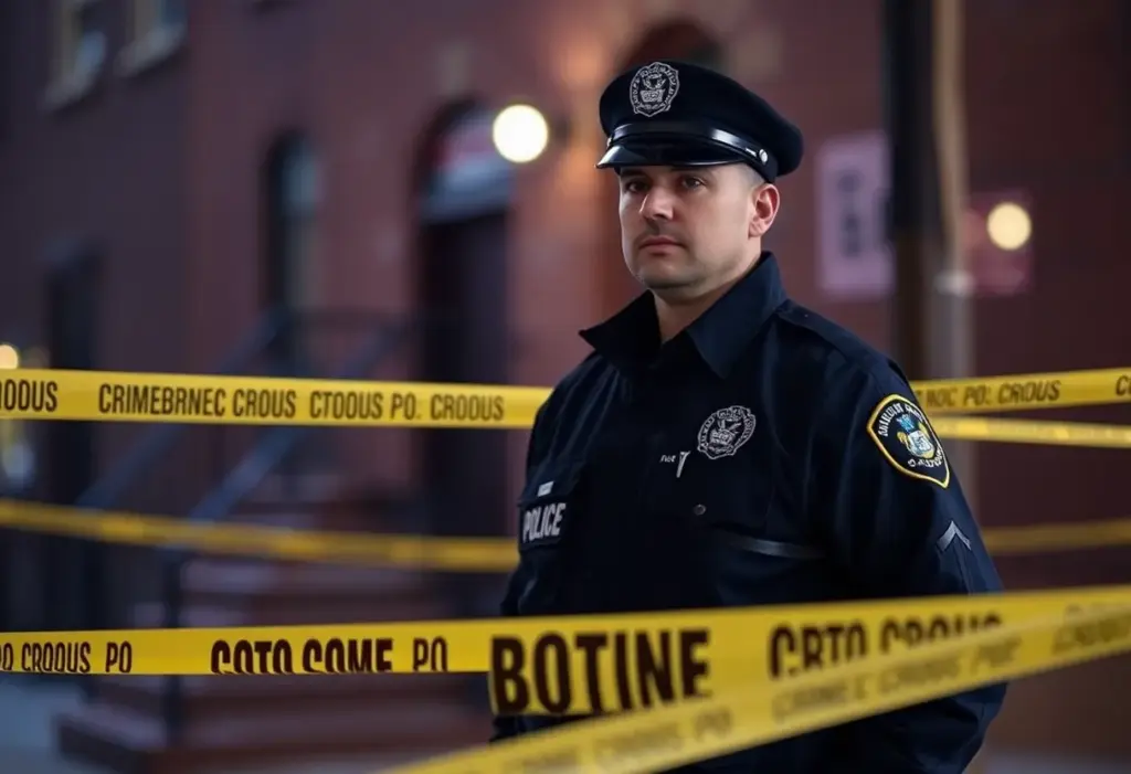 Police outside crime scene in the Bronx after shooting incident