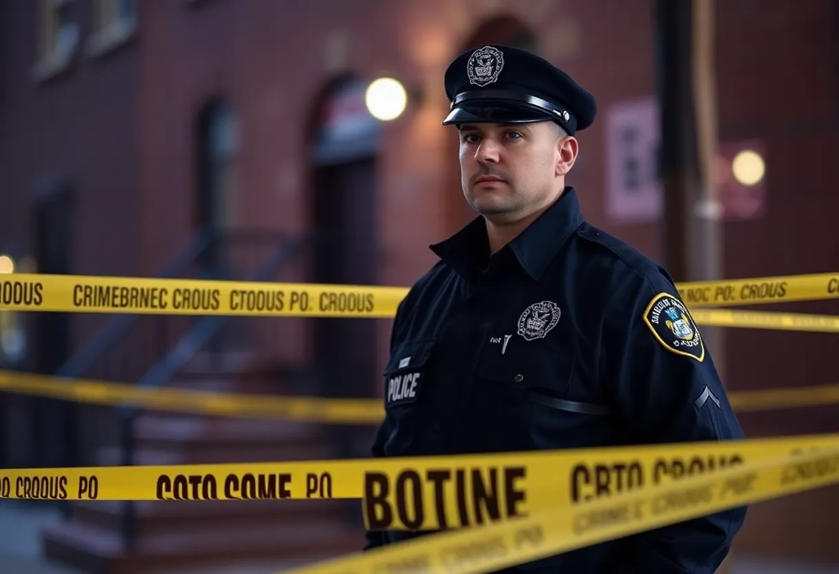 Police outside crime scene in the Bronx after shooting incident