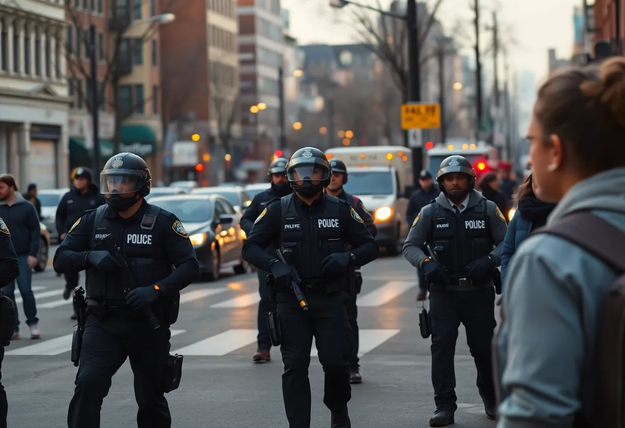 NYPD police activity on Brooklyn street after an incident