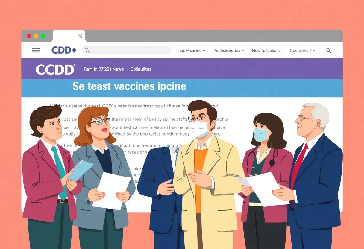 Public health experts discussing vaccine safety issues