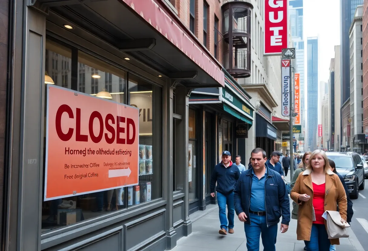 Closed restaurant in New York City due to health code violations