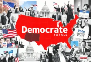 Representation of Democratic victories in elections