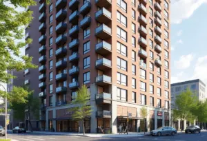 Visualization of East Harlem's new 21-story residential tower