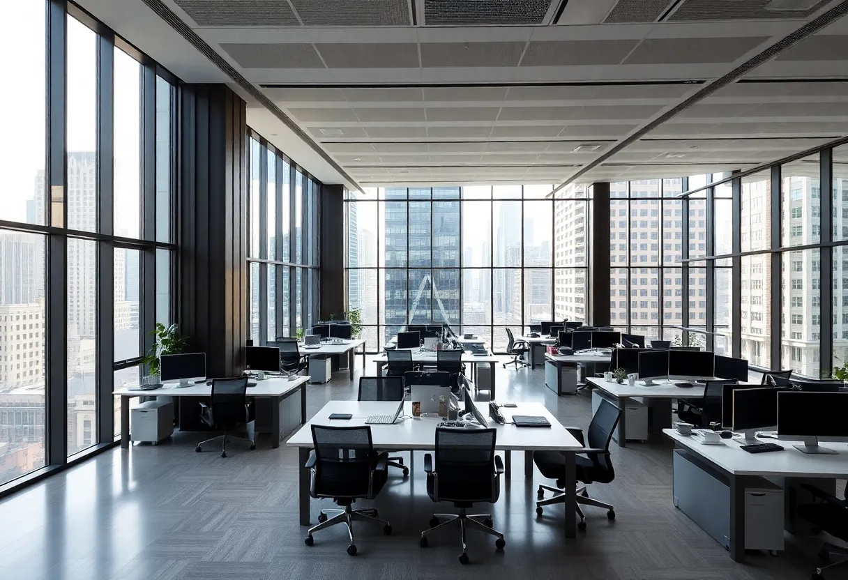 Modern office space of Gerson Lehrman Group at One Grand Central Place