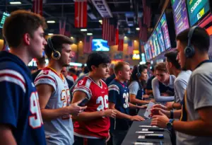A depiction of an illegal sports betting environment with college athletes involved.