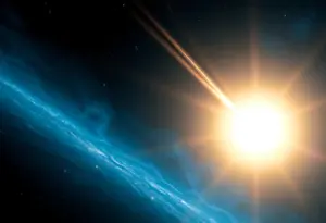 Image of interstellar comet 3I/ATLAS near the Sun