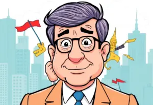 Cartoon depiction of a mayoral critique