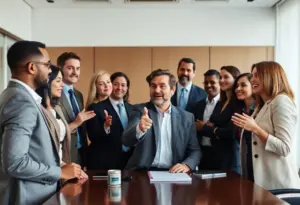 Business leaders in Long Island discussing tax increase opposition