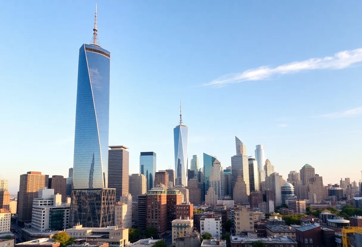 New office buildings and residential towers in Manhattan