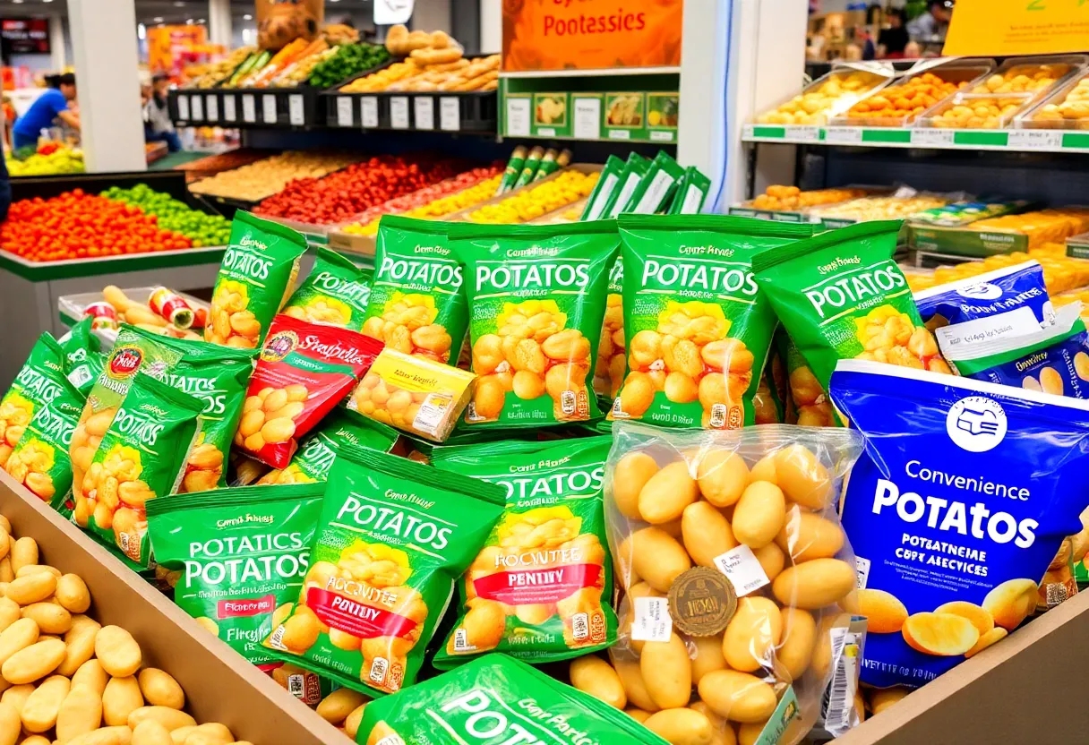 Display of Side Delights convenience potatoes at New York Produce Show