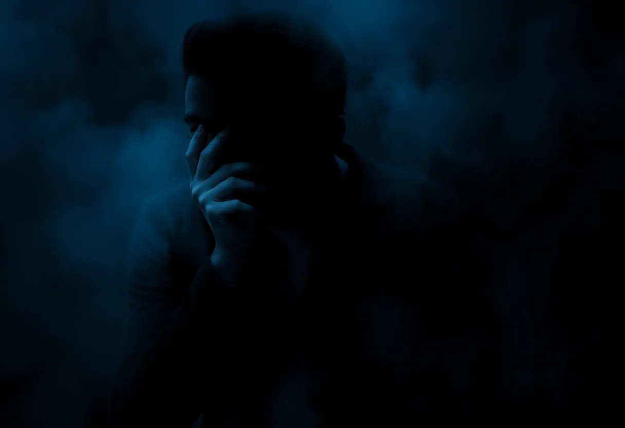 Artistic depiction of mental health issues in law enforcement