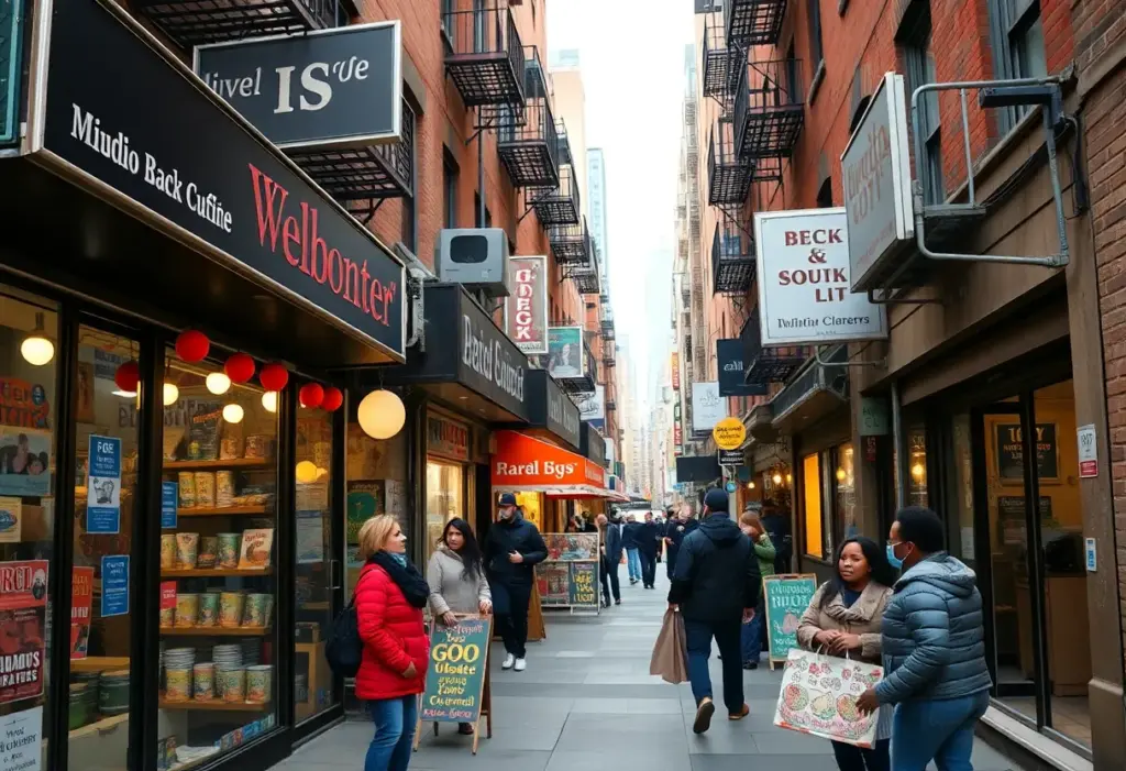 View of minority-owned businesses in New York City