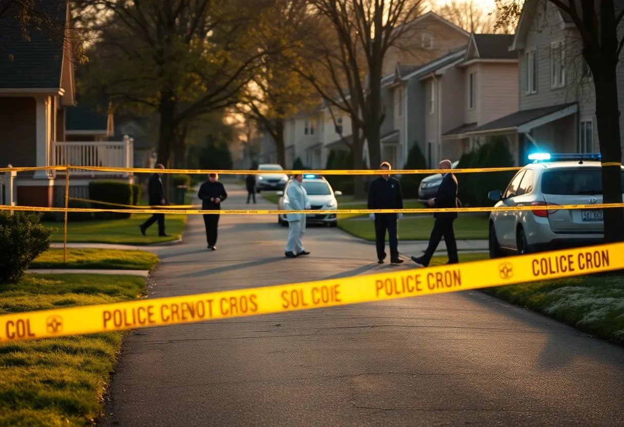Police investigating a crime scene in Mount Vernon