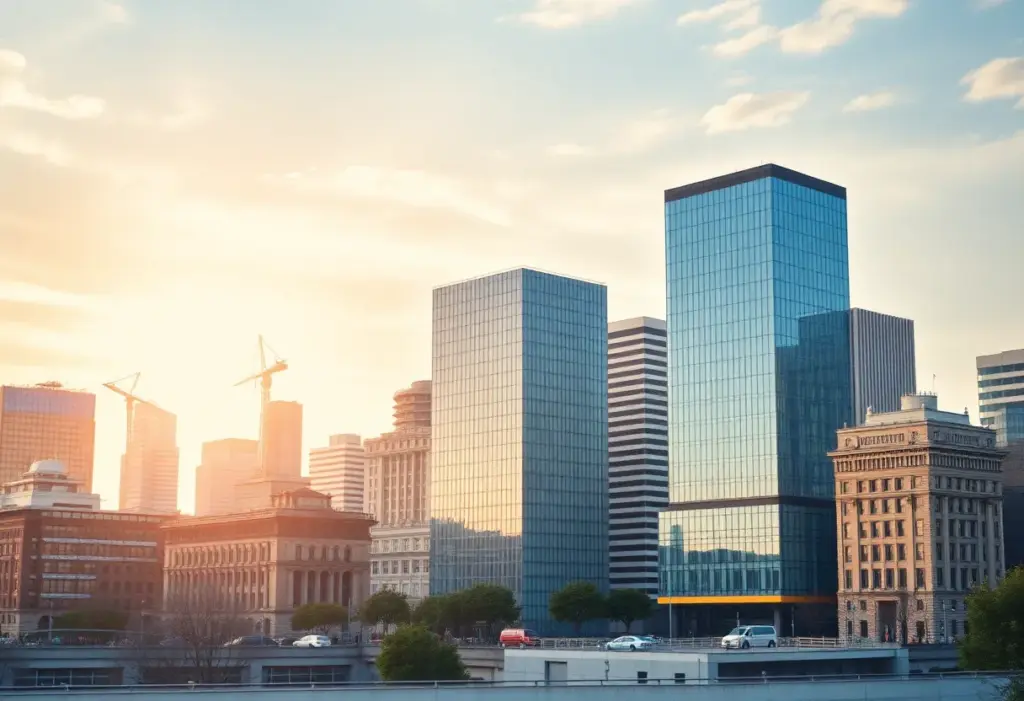 Cityscape representing new leadership in New York City