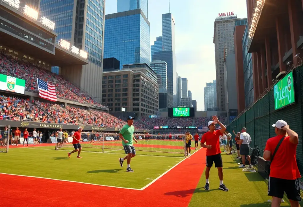 A montage of New York sports scenes celebrating athletic achievement.
