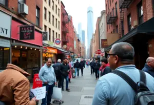 Residents of New York City gather to discuss business regulations.