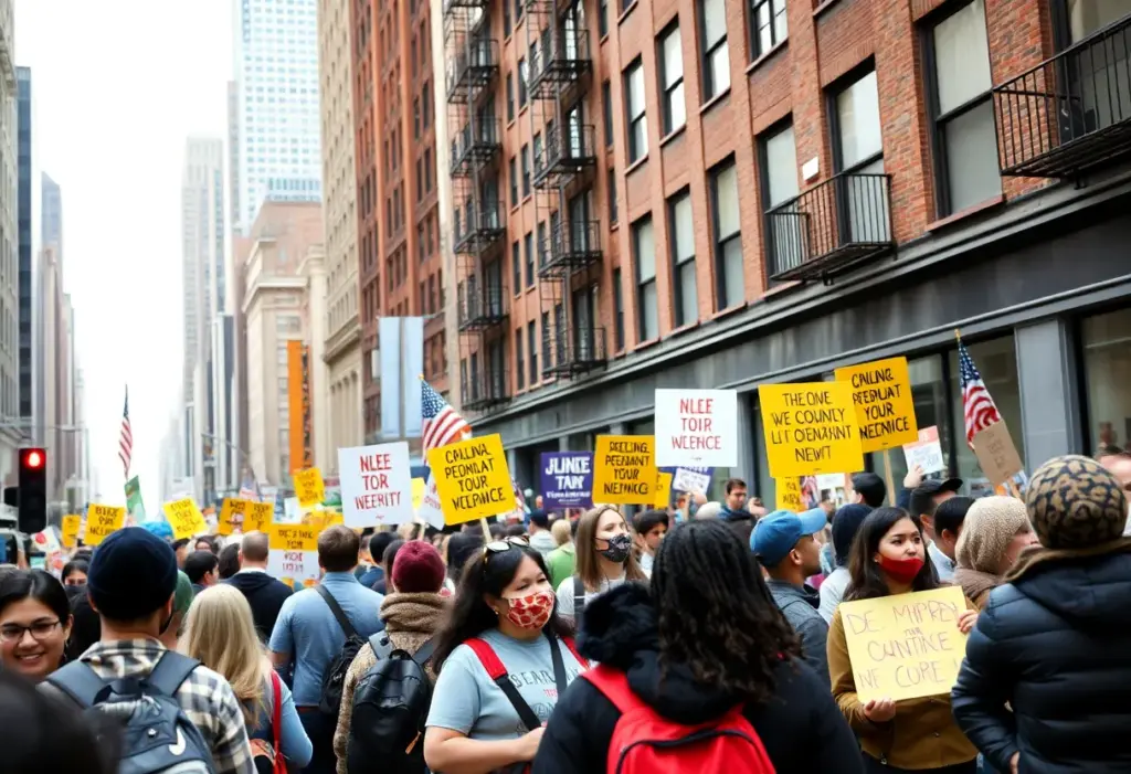 New York City residents participating in civic engagement