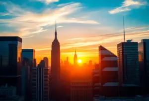 New York City skyline representing investment opportunities in municipal bonds.