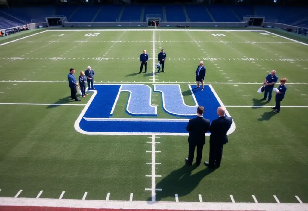 New York Giants football field during a game