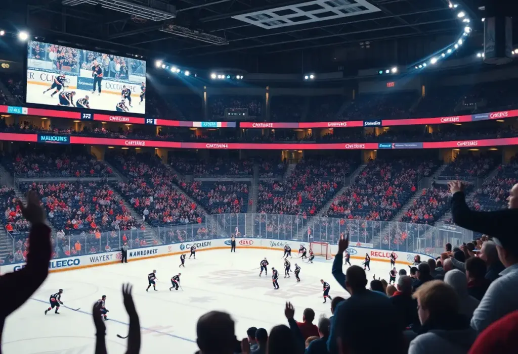 New York Rangers players in action during a game