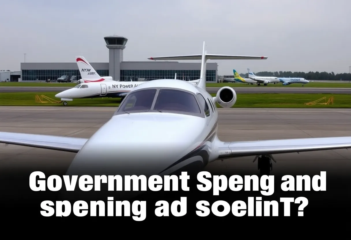 Private plane of New York Power Authority at Westchester County Airport