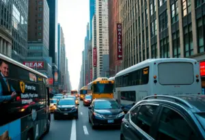 New York City traffic during peak hours
