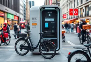 E-bike battery-swapping cabinet designed for public safety in NYC