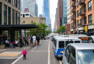Crowd celebrating in New York City after mayoral election.