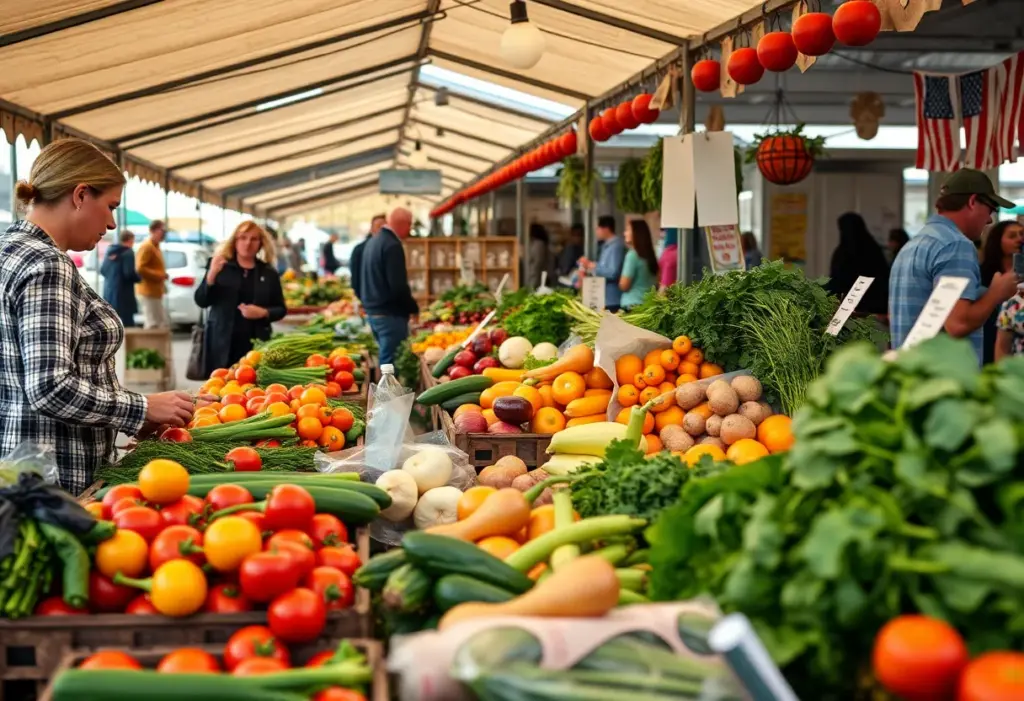 Farmers' market in NYC offering fresh produce to SNAP recipients