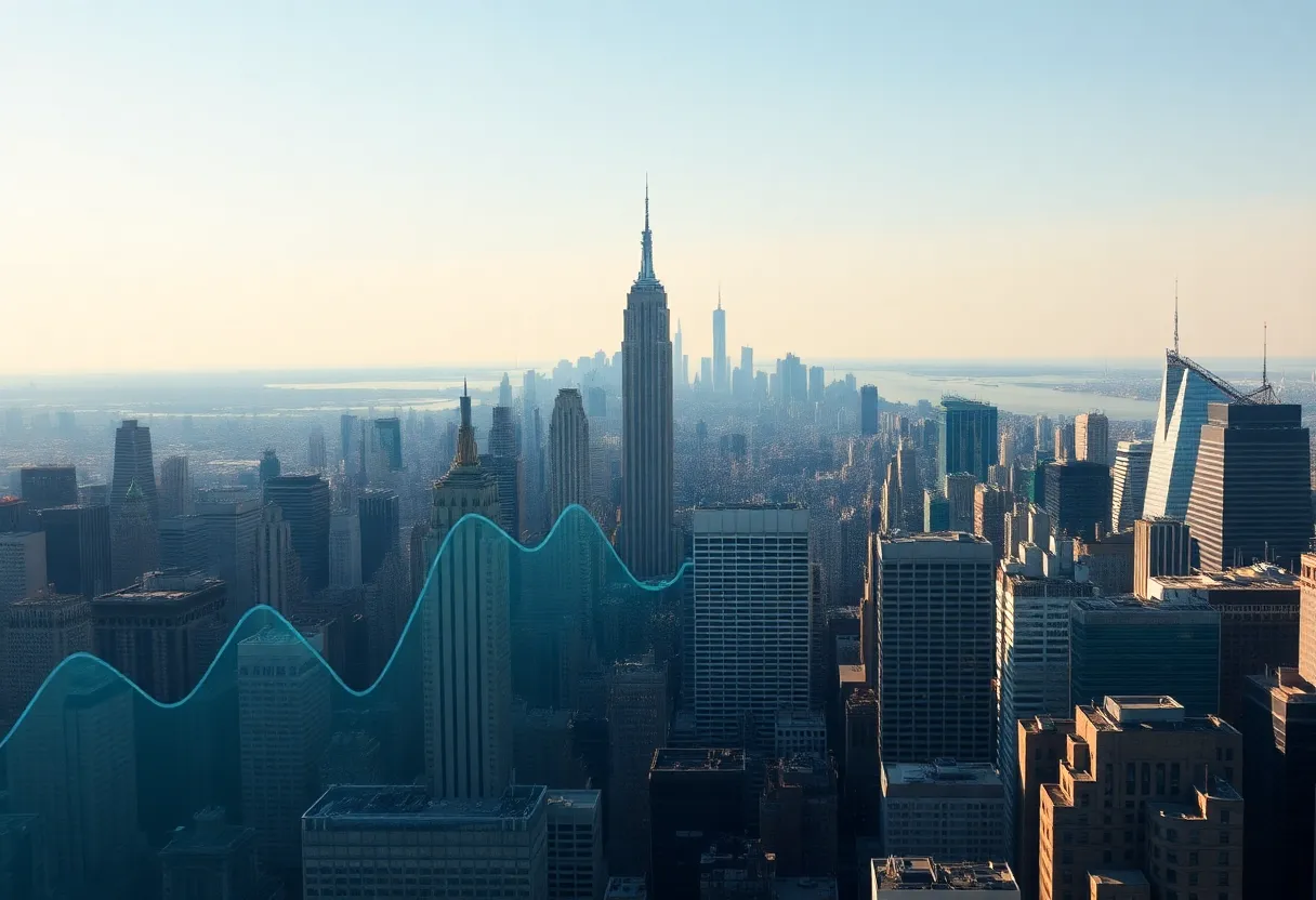 New York City skyline with financial themes