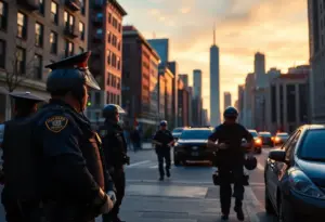 New York City police officers engaging with the community