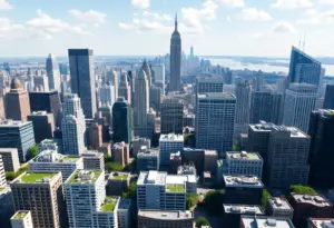 New York City skyline showcasing real estate development