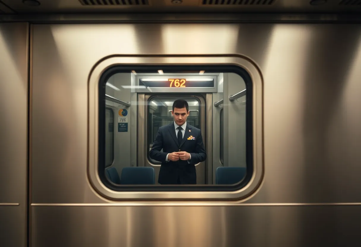 New York City subway train operated by a single crew member