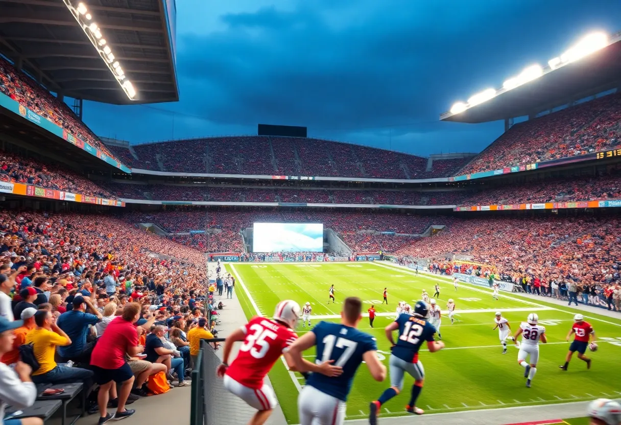 New England Patriots players celebrating a touchdown